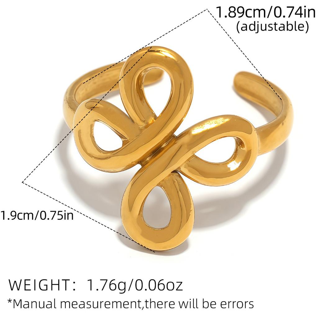 Stainless Steel Gold Color Rings for Women Men 2025 Colorfast Popular Party Personalized Exaggerated Charms Jewelry Gifts