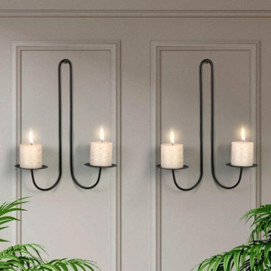 Подсвечник из железа, настенный подсвечник в стиле весов, подвесной подсвечник для гостиной, столовой и камина