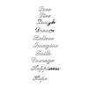 Silver Gold Letter Wall Sticker Acrylic Self Adhesive Wall Art English Letter Decor  Living Room