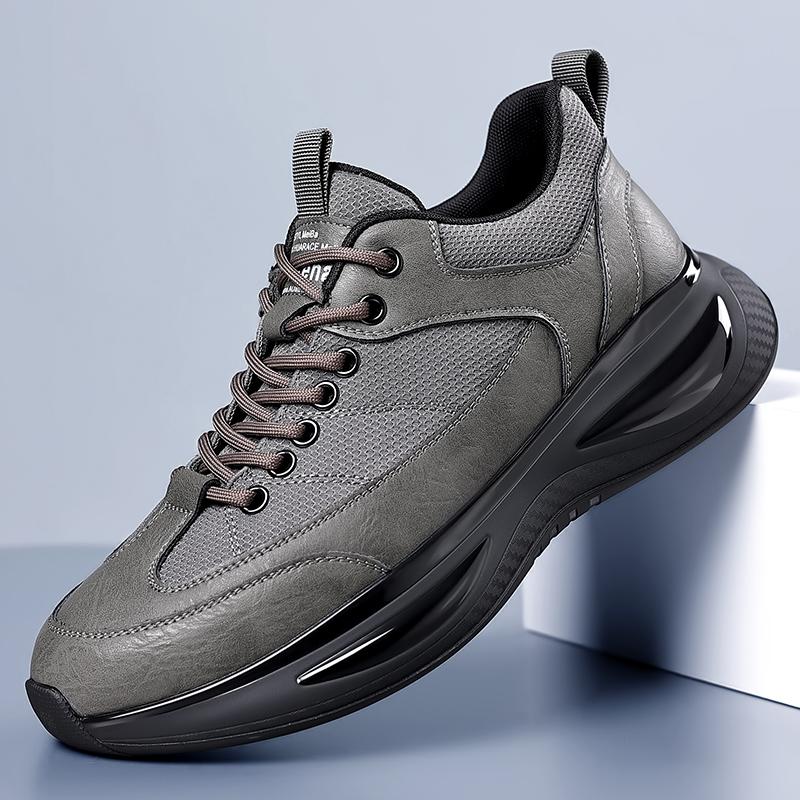 Стильные мужские повседневные кожаные туфли, легкие мужские кроссовки, нескользящие мужские кроссовки со шнуровкой, мягкие, сверхлегкие треккинговые туфли