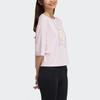 Adidas Neo Casual Sporty Short-Sleeve Smiley Print T-Shirt Women Tops Pink H61981