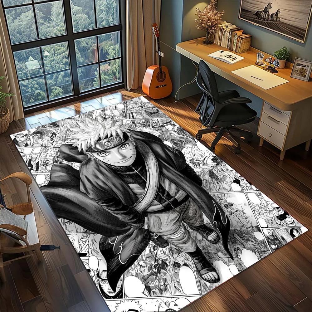 Washable Naruto Carpet Floor Mat Anti-Slip Large Area Rug for Home Decor Gamer Room Bedroom