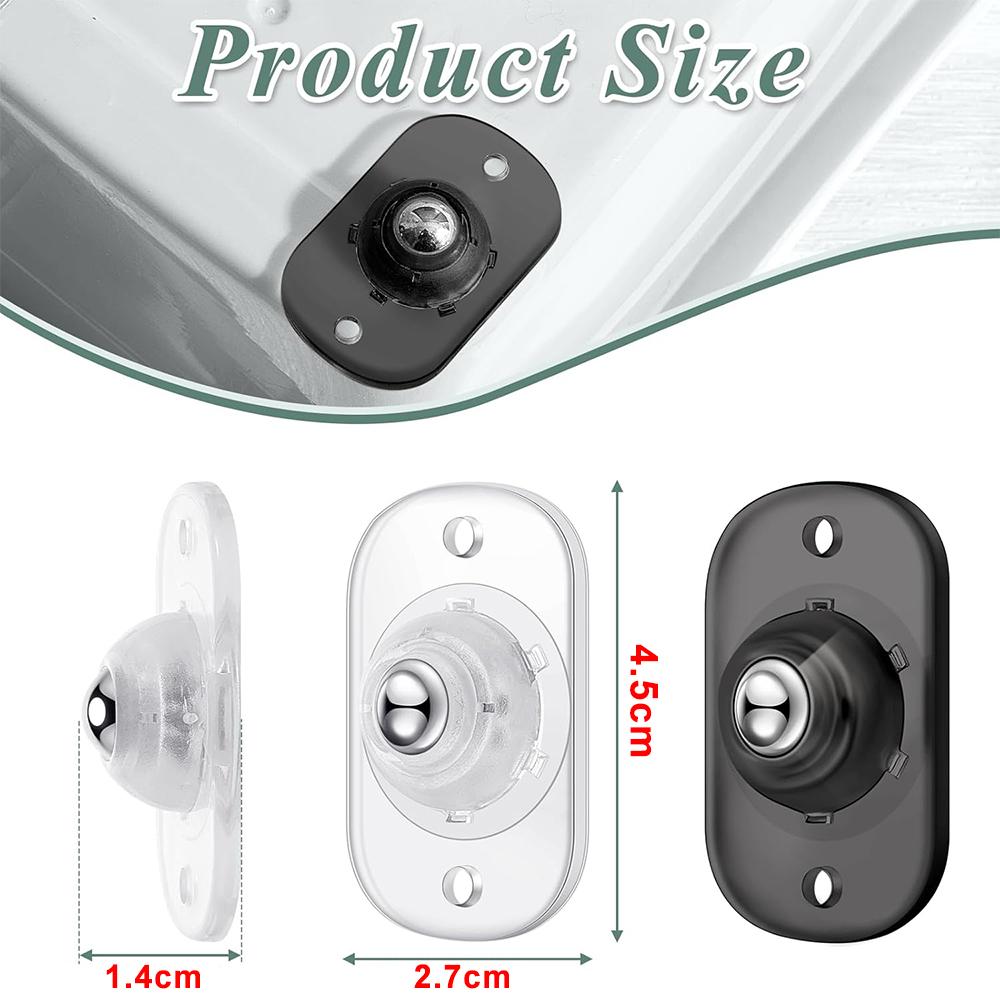 Self Adhesive Universal Caster Wheels Mini Pulley Rotating Wheel for Furniture Storage Box Trash Cabinet Appliance Slider Roller