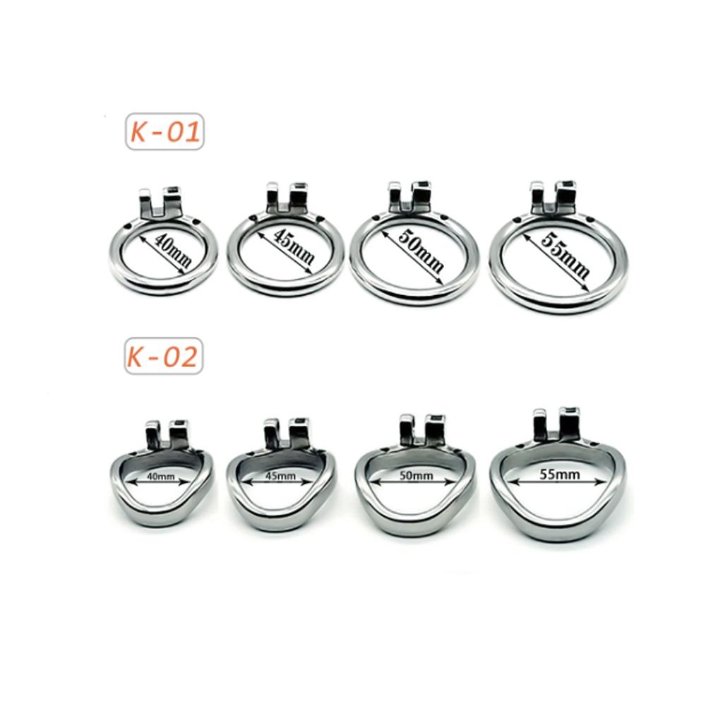 FRKO Stainless Steel Male Penis Rings Adjustable PU Belt Chastity Cage Device Curved Round Accessories Adult Sex Toys Men