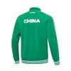 Толстовка с надписью Li Ning Table Tennis Series Letter Stripe Zipper Stand Collar Sweatshirt Unisex sweatshirt Dark-Green AWDT645-3