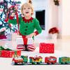 1 Set Christmas Electric Track Train Toy with Locomotive Carriages Track Educational Christmas Classical Train Toy with Light Sound Toddlers Boys