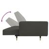 2 Seater Sofa Bed with 2 Pillows Dark Gray Velvet