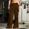 Autumn Men Elastic Waist Ruffled Velvet Casual Loose Pants Long Trousers