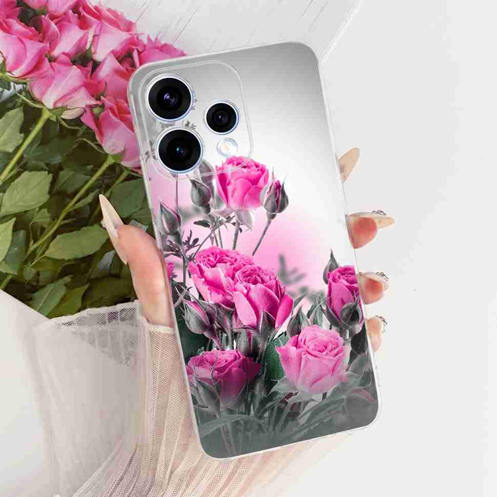 Чехол для Oppo Reno15 5G, цветной, с цветами, из мягкого силикона, задняя крышка для Oppo Reno15 Reno 15 5G CPH2825, корпус телефона, Fundas
