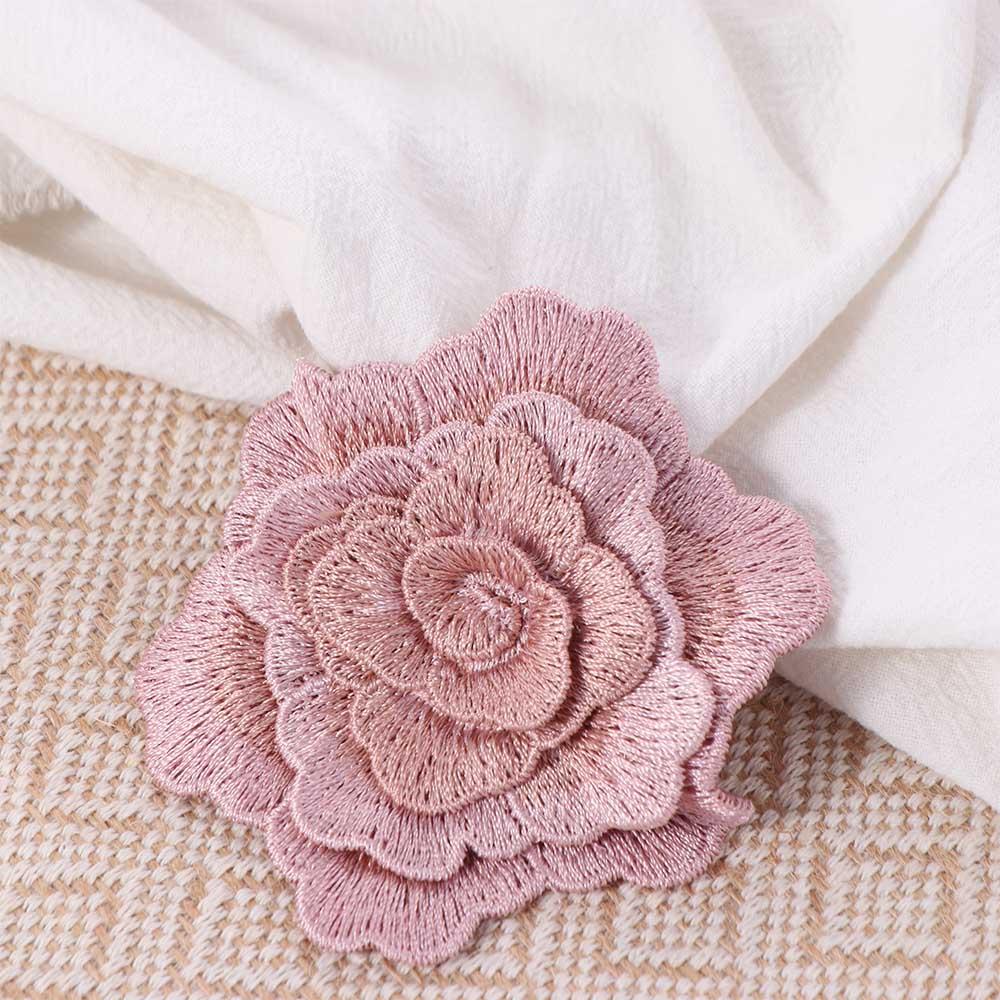 3PCS Multi-layer 3D Flowers Embroidered Appliques Handmade Exquisite Clothing Appliques DIY Crafts Garment Decoration