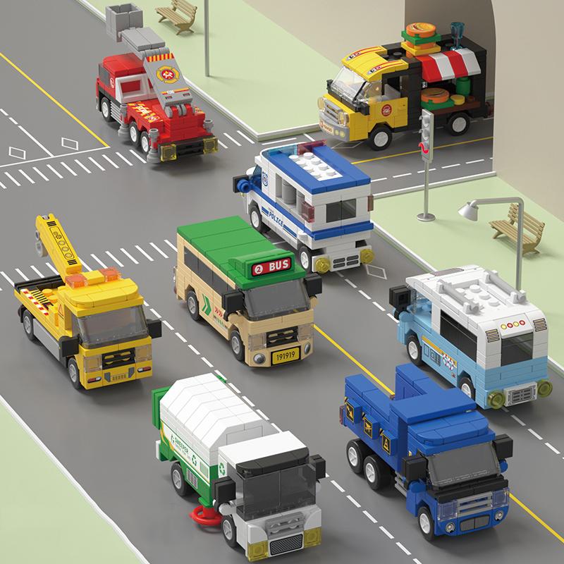 Игрушки-пазлы 8, строительные блоки, машинки-каталки, симуляторы транспортных средств на городскую тематику, изысканные украшения интерьера, праздничные подарки