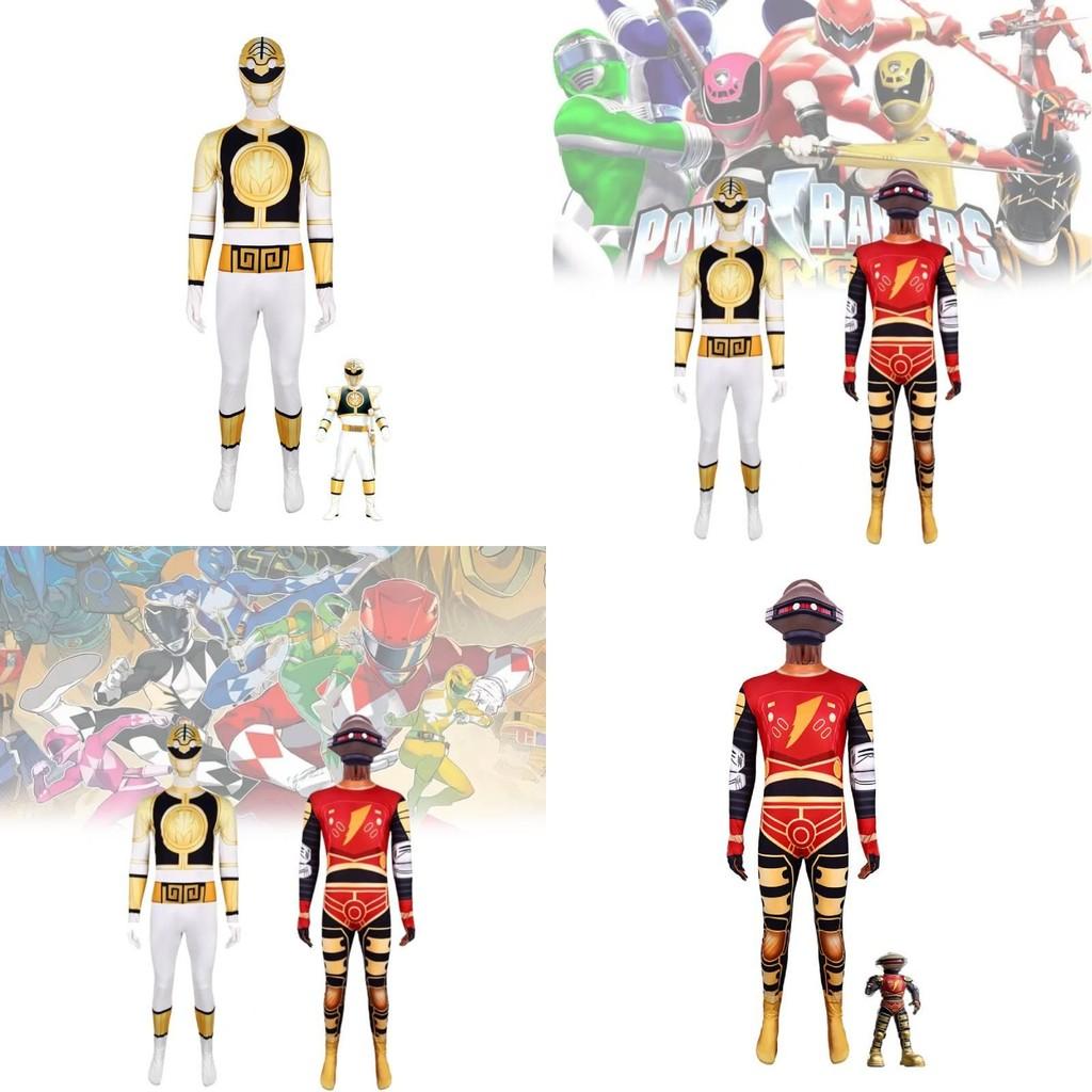 Костюм для косплея Могучих Морфинов Пауэр Рейнджерс Динозавры для детей на Хэллоуин, костюм для вечеринки