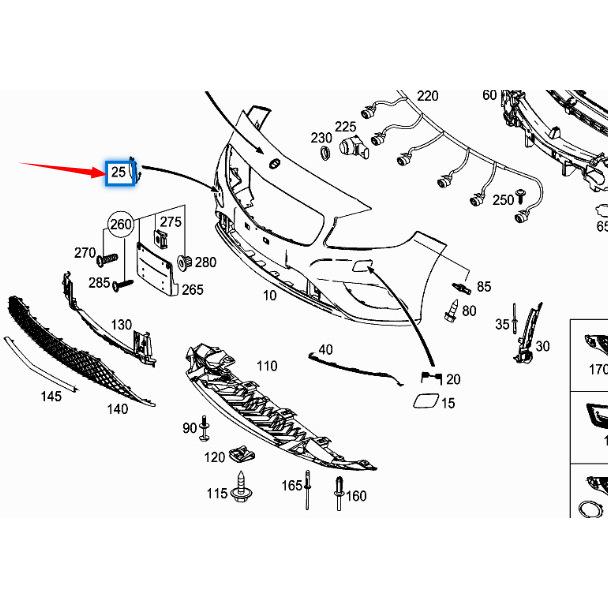 Mercedes-Benz A-Class W176 Крышка буксировочного крюка переднего бампера 1768851022