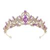 Bridal Headwear Gold-Colour Women'S Full Of Classical Temperament Wedding Crown Girl Birthday Dazzling Tiaras