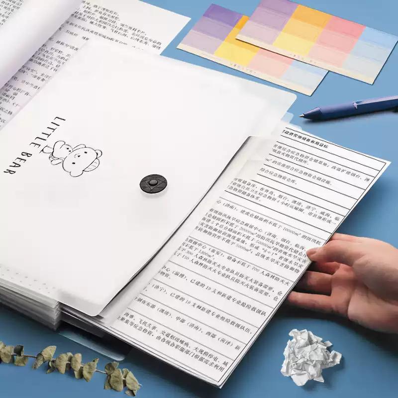 Прозрачная папка-вкладыш A4, сумка для документов, многослойная расширяющаяся папка, держатель для школьных и офисных канцелярских товаров