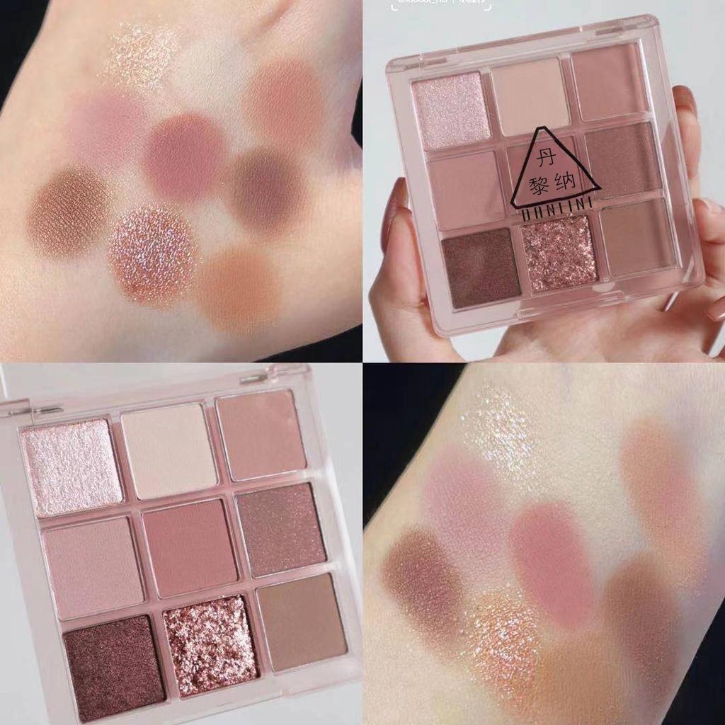 9 цветных теней для век, блестящая пудра, матовая косметичка Earth Color, долговечная водонепроницаемая и устойчивая к поту студенческая косметика, косметические товары