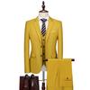 Men's Slim Fit Three-Piece Suit, Multi-Color British Wedding Tuxedo, Plus Size Groomsman Set
