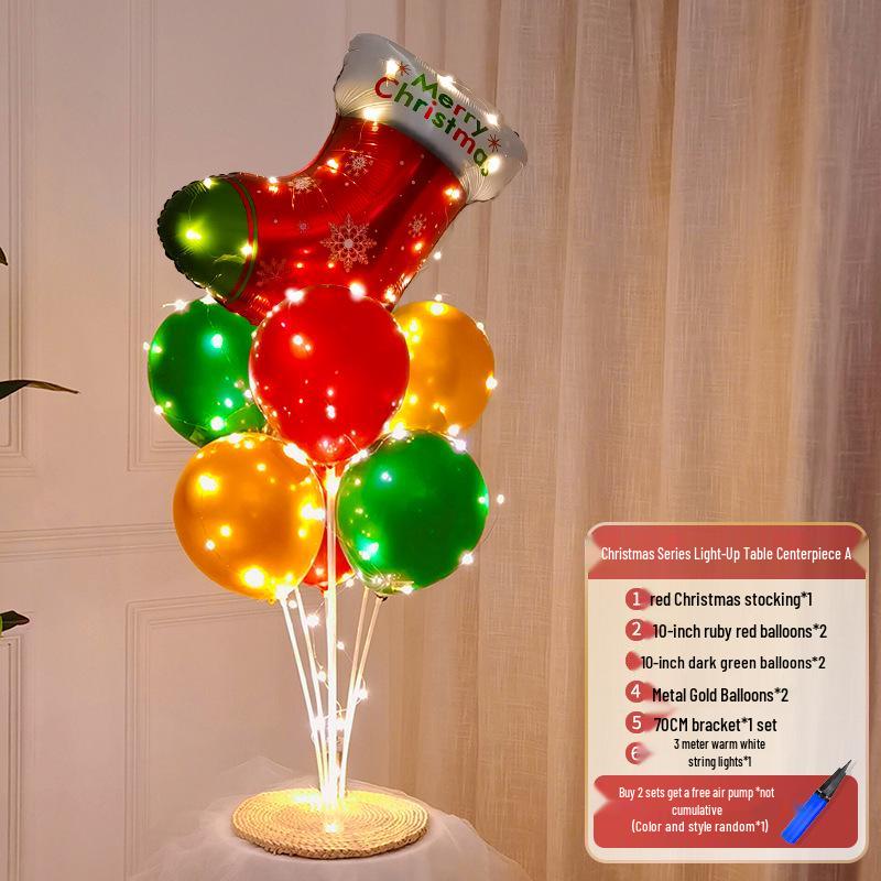 Christmas Luminous Balloon Decorations for Trees, Tables, and Window Displays