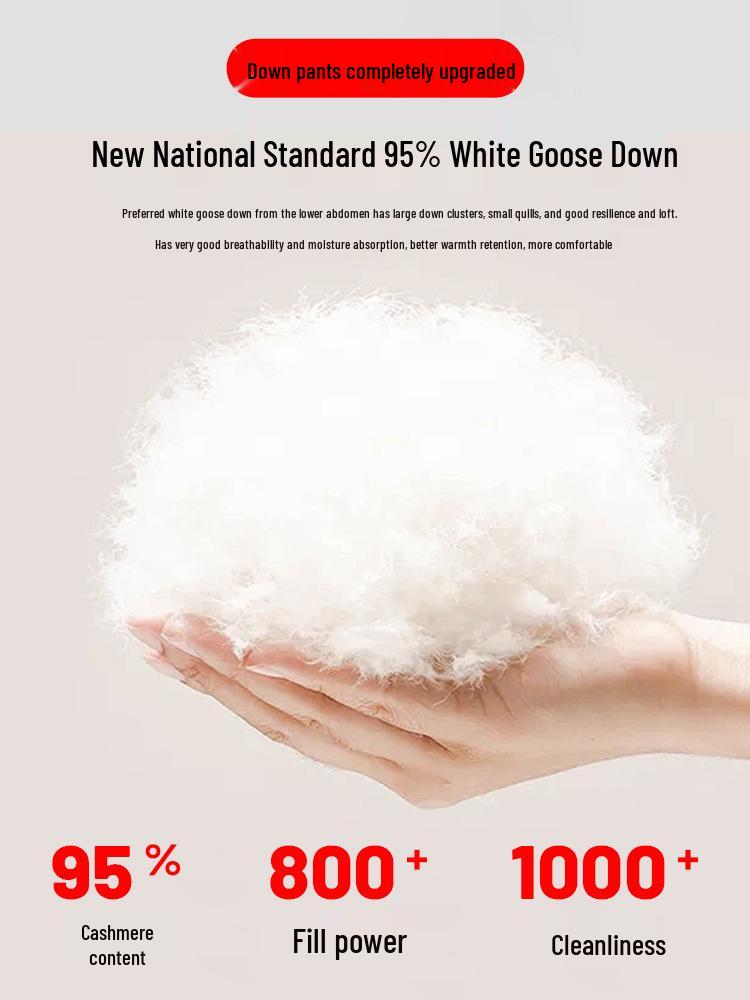 Women's High-End Winter Goose Down Cargo Pants - Windproof Ski Outerwear 2025