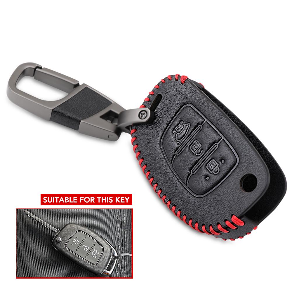 Кожаный автомобильный держатель для ключей, чехол для Hyundai i20 i30 IX25 IX35 Tucson Verna Solaris Elantra Accent