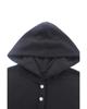Azura Exchange Batwing Sleeve Hoodie with Pocketed Henley