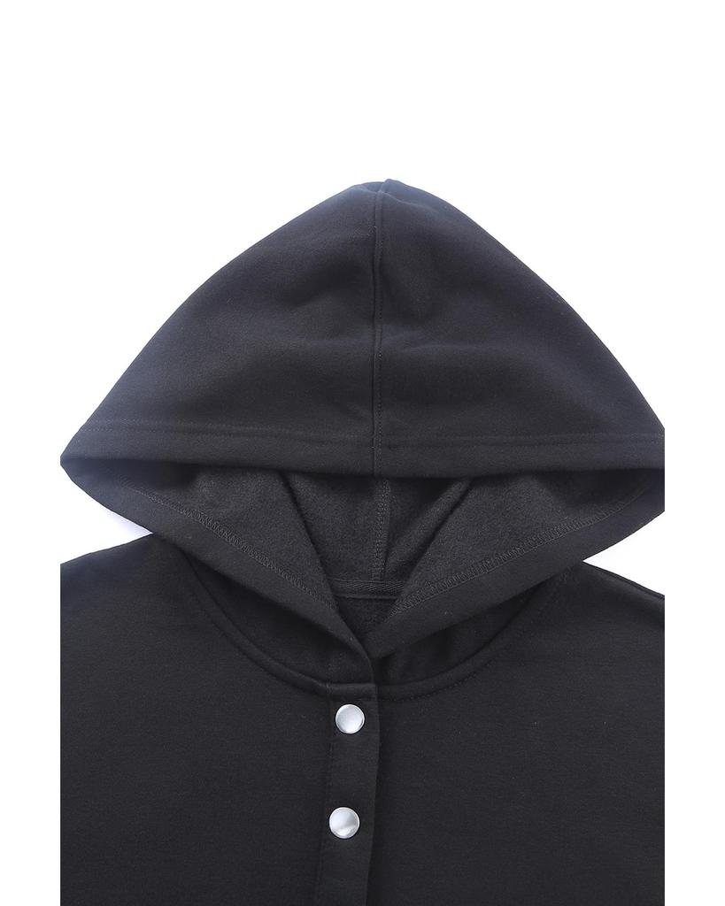 Azura Exchange Batwing Sleeve Hoodie with Pocketed Henley