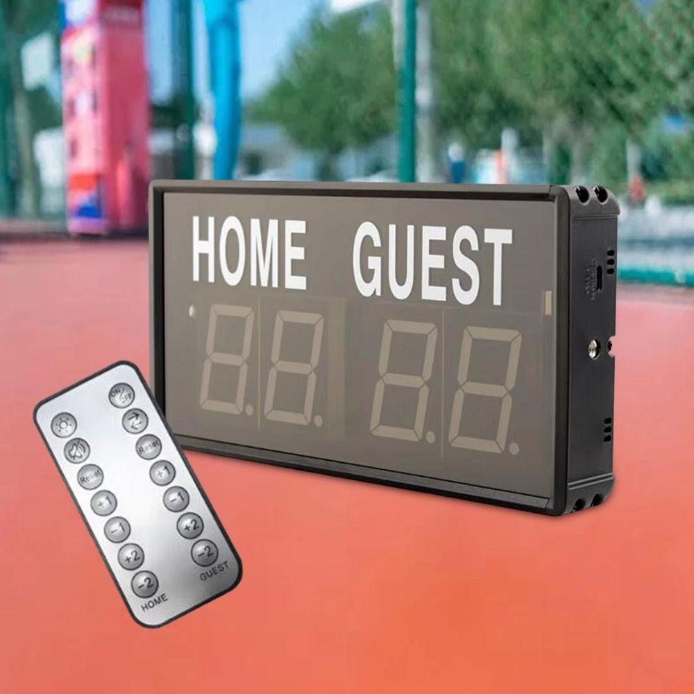 Wireless LED Digital Scoreboard 4-Digit Mini Electric Scoreboard Basketball
