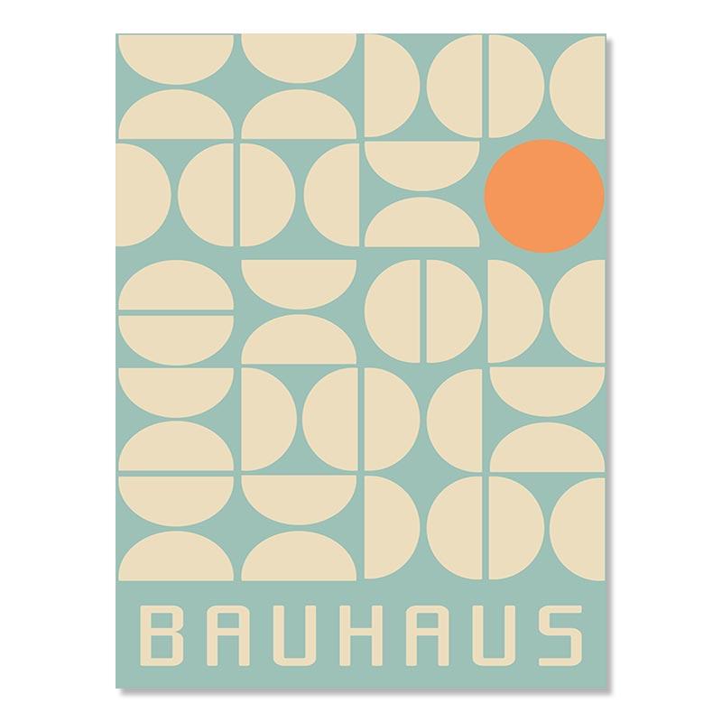 Баухаус минималистичный геометрический красный желтый бежевый постер абстрактный холст картина настенная живопись печать картина гостиная украшение дома