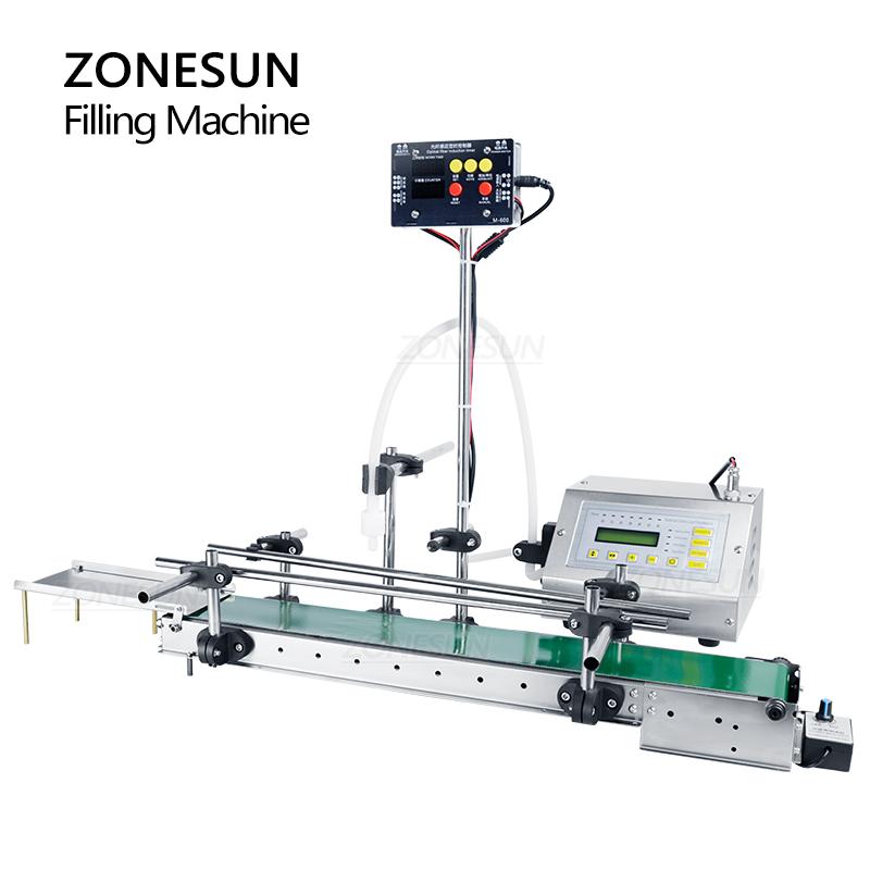 ZONESUN ZS-DTDP160A Automatic Filling Machine With Conveyor For Liquid Juice Essence Sample Astringent
