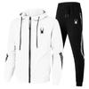 Men's Casual Running Sportswear Set, Zipper Jacket and Pants Two-piece, Fitness Jogging Wear, Spring and Autumn, 2024 New