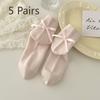 5 пар женских весенних и летних маленьких модных носков с милыми бантами из лент