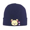 Шапки-бини Rilakkuma Korilakkuma Ретро-кепки Унисекс для взрослых K-pop Шапки-бини Шапки-черепа Зимние Эластичная Шапка-бини с принтом