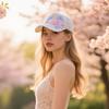 1 шт. Кружевная и цветочная бейсболка для женщин с регулируемой застежкой-липучкой и пайетками, подходит для вечеринок и прогулок