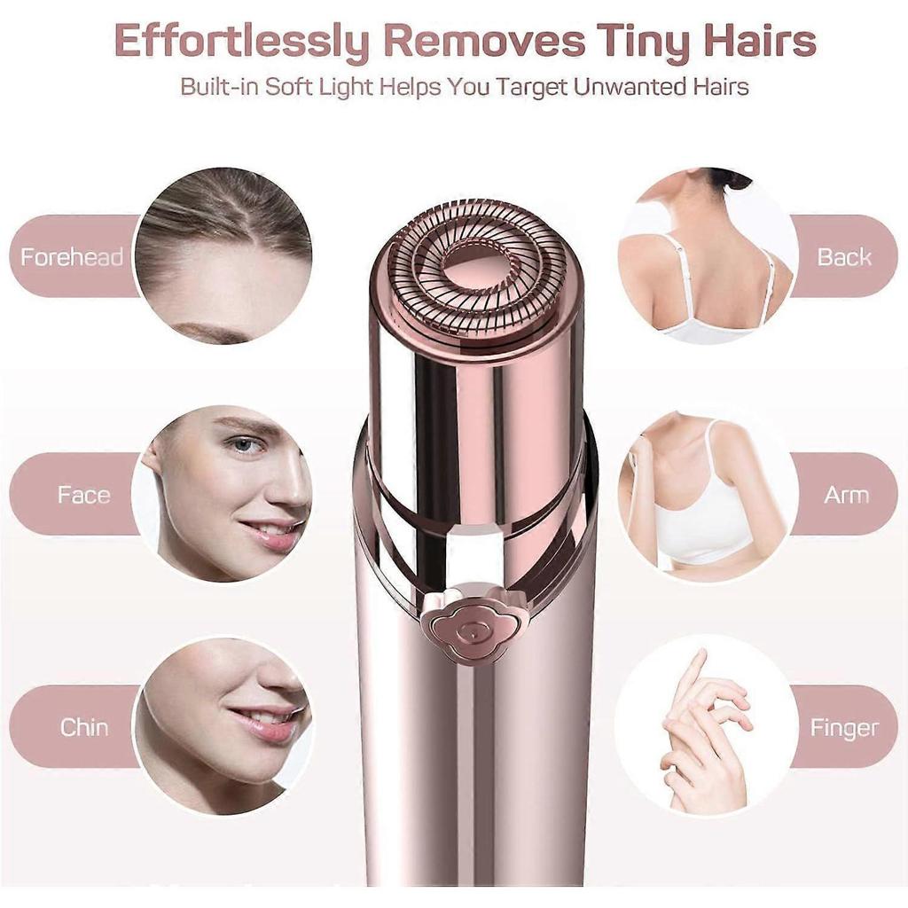 2026 Latest Model  Women's Facial Hair Remover, Rechargeable Painless Facial Hair Remover for Face, Lips, Chin with Velvet Bag, Gold