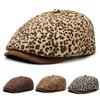 Кепка-восьмиклинка с леопардовым принтом - Новый стиль для весны и осени, Американская винтажная кепка-газетчик