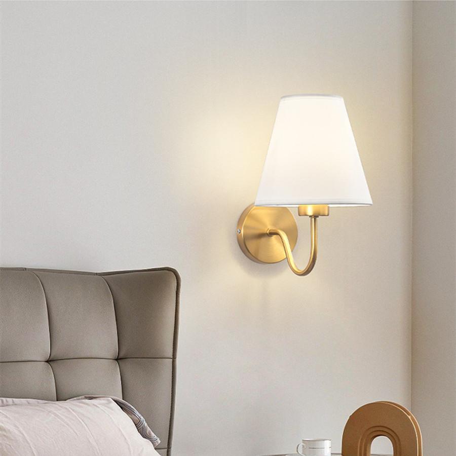 Xiaomi Modern Fabric Wall Lamps Retro Bedside Wall Lamp Living Room Wall Lights Simple Loft Wall Sconce Lighting Fixture AC85-265V E27