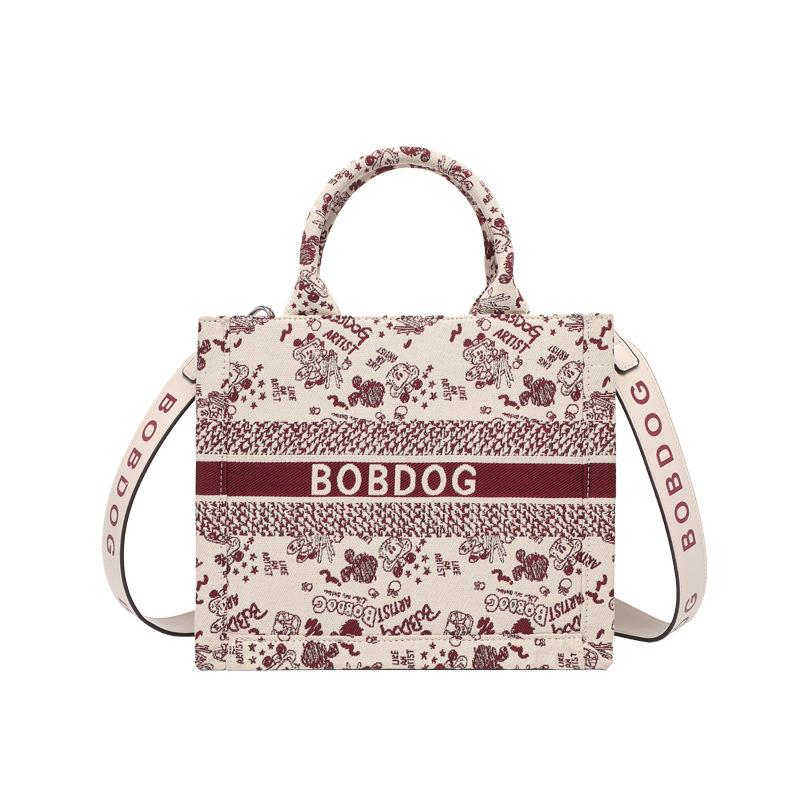 New Women's Bag Three-dimensional Rust Fashion Versatile Handbag Canvas Letter Shopping Tote Bag