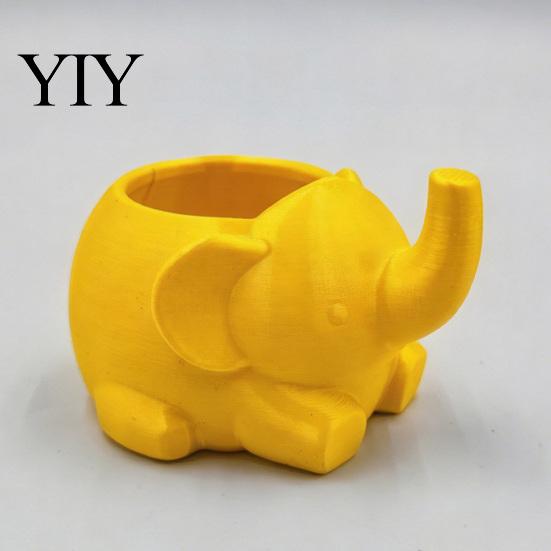 Милый органайзер для канцелярии, 3D-печатка слона, подставка для ручек, минималистичный настольный органайзер для офисных и школьных принадлежностей, креативное животное-украшение, хранение кистей для макияжа