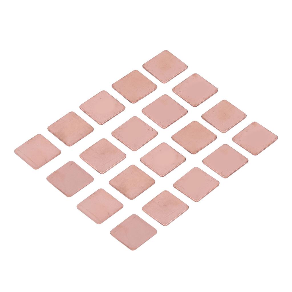 20 шт. Прокладка-радиатор из красной меди для ноутбука, видеокарты, радиаторная пластина, медная прокладка для CPU GPU, толщина прокладки 1,5 мм 0,06 дюйма