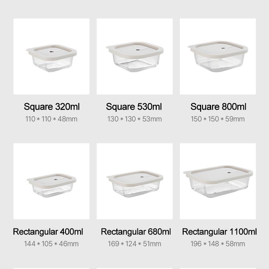 Стеклянный контейнер для хранения продуктов Corelle Square 3 шт. (320ml) BPA бесплатно