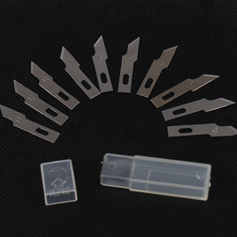 10 шт./компл. металлический нескользящий гравировальный скальпель, детали ножа для ремонта печатной платы, 10 шт., лезвия, резак, ремесленные ножи