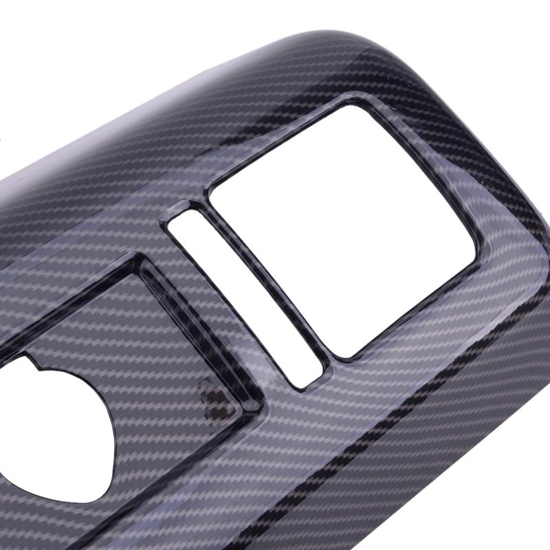 Black Carbon Fiber Style Inner Armrest Rear Air Vent Cover Trim Decorative Frame fit for Toyota Tundra 2007 2008 2009 2010-