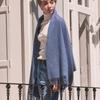 ABRAHAM MOON Merino Wool Shawl 70cm - Air Force