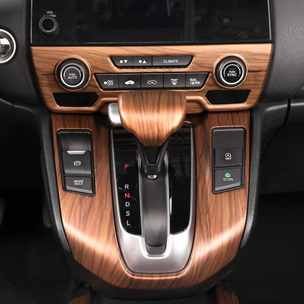 AntBooBoo for Honda CRV CR-V 2017 2018 2019 2020 2021 2022 Gear Shift Knob Cover Peach Wood Grain Interior Decoration for CR V (Gear Shift Knob