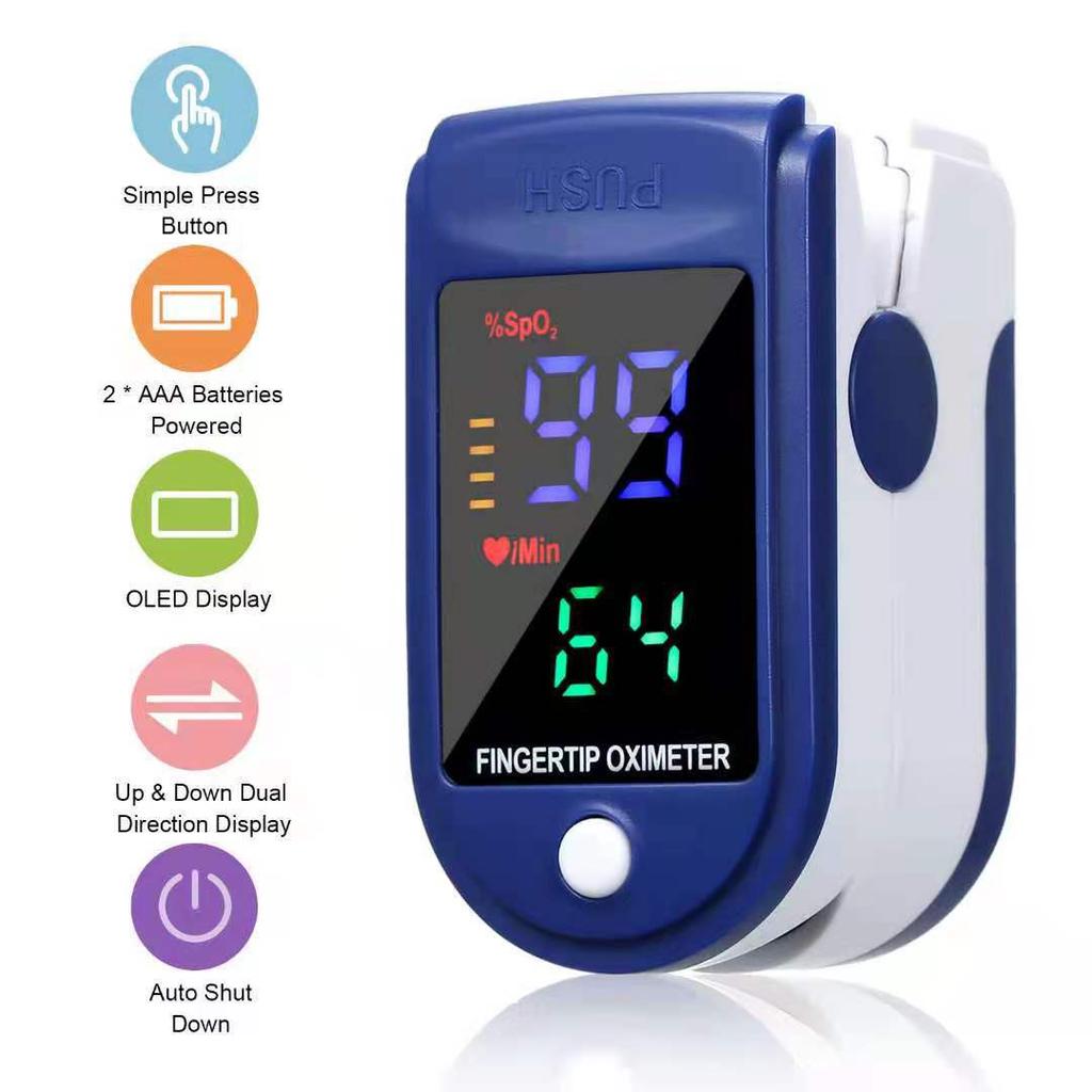 Digital Display Fingertip Pulse Oximeter Blood Oxygen Saturation Detector Pulse Rate Monitor Portable Oximeter Heart Rate Sleep Monitoring