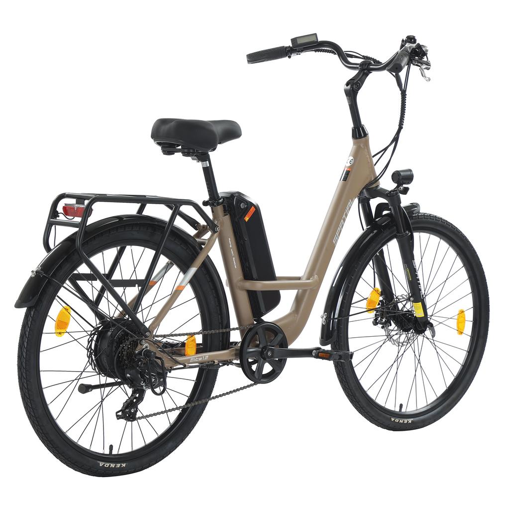 Spatial Элитный женский электровелосипед с сиденьем для буксировки, двигатель 250 Вт, аккумулятор 36 В 13 Ач, 26-дюймовые дорожные шины, электровелосипед для езды по пересеченной местности, электровелосипед для езды на открытом воздухе