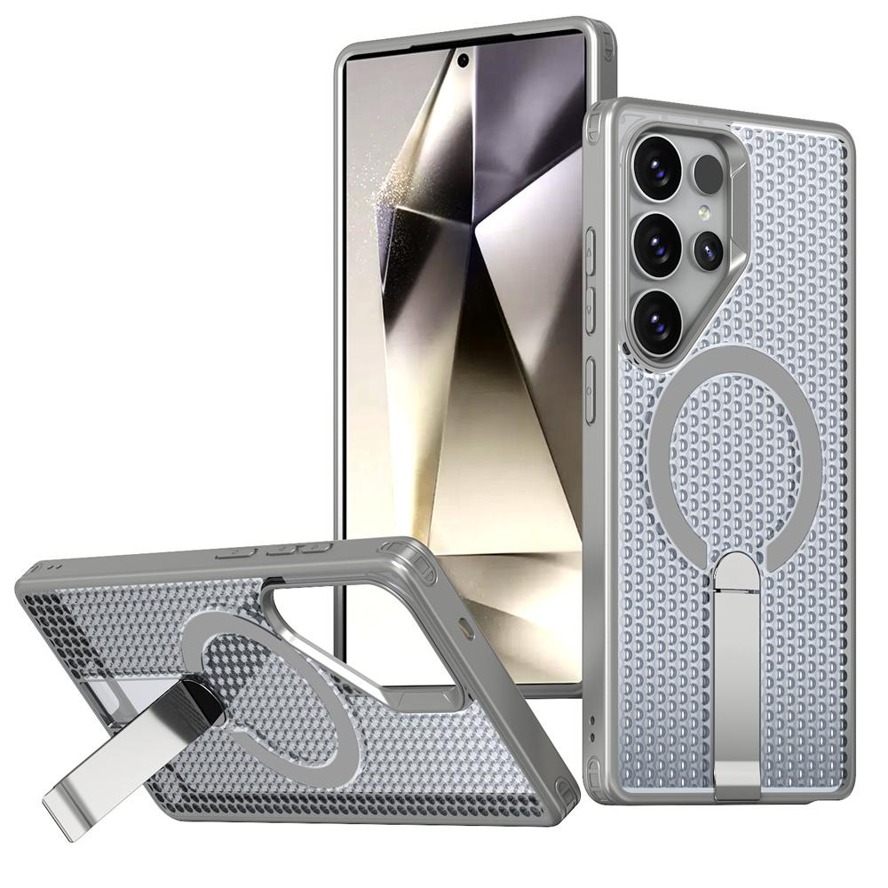 Heat Dissipation Folding Stand Magnetic Phone Case For Samsung S26 S24 S25 Ultra Plus For Magsafe Wireless Charging Back Cover