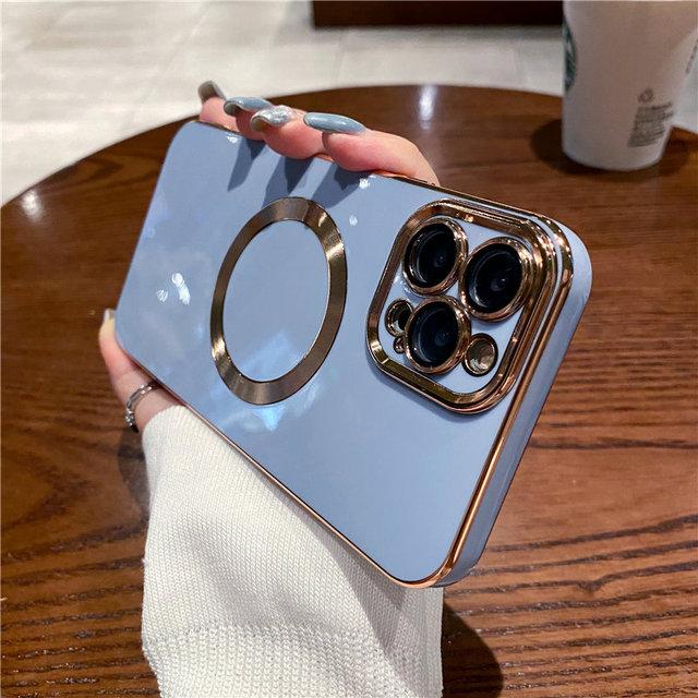 Для Iphone 13pro гальванический магнитный чехол для телефона с беспроводной зарядкой для Iphone 13 11 12 Pro Max 11 защитная задняя крышка для камеры