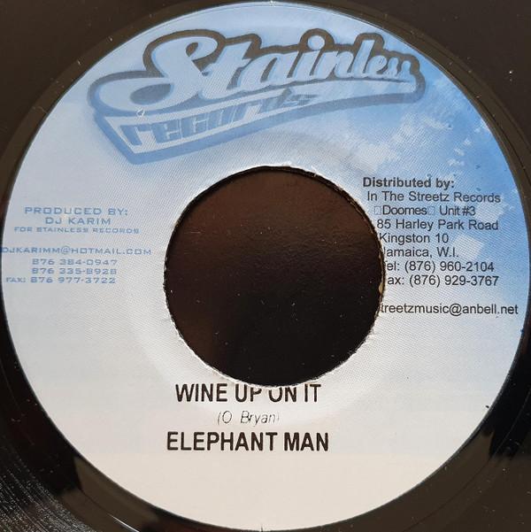 7-дюймовая пластинка ELEPHANT MAN Wine Up On It NONE Нержавеющая сталь Запись Ямайка Регги Ска Даб Б/у