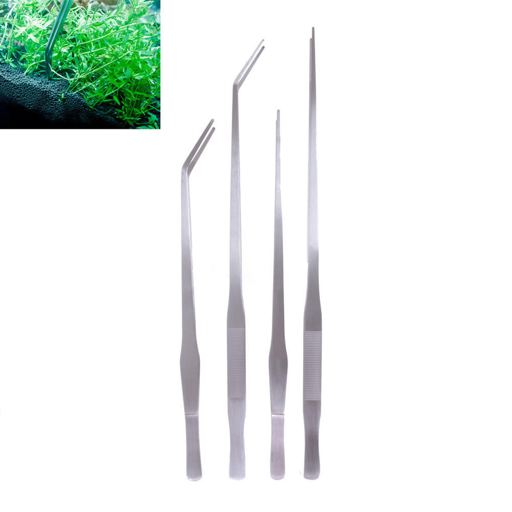 Аквариум Живой Аквариум Изогнутый Растение Длинный Пинцет Нержавеющая Сталь Пинцет